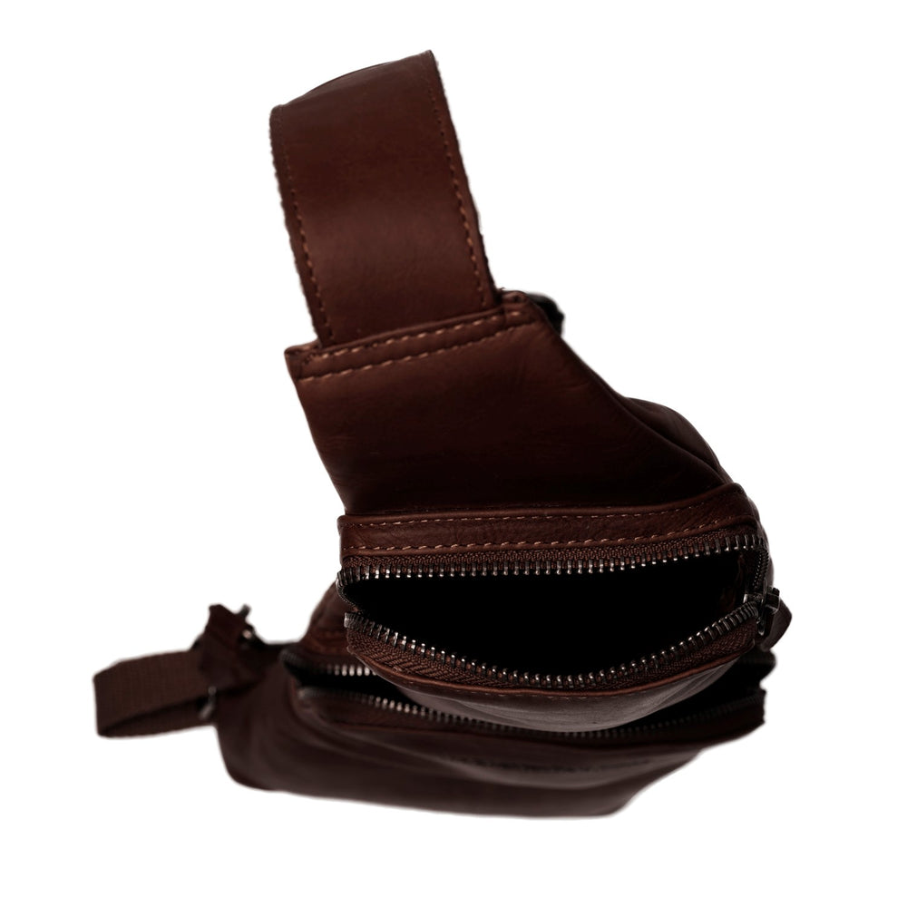 Leder Slingbag Braun Logan