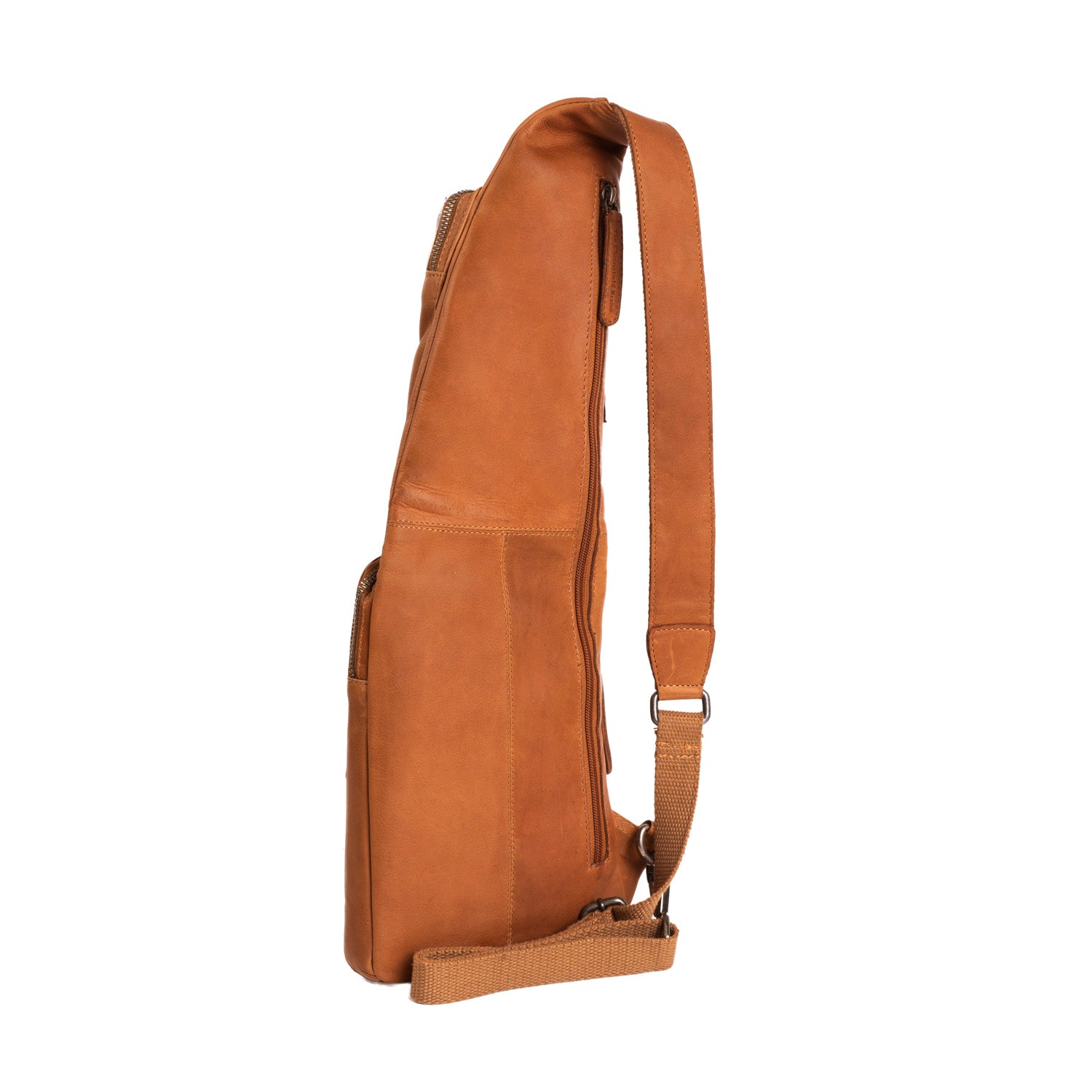 Leren Sling Bag Cognac Logan
