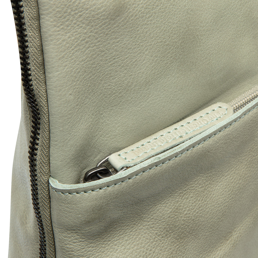 Leather Backpack Ocean Green Bern