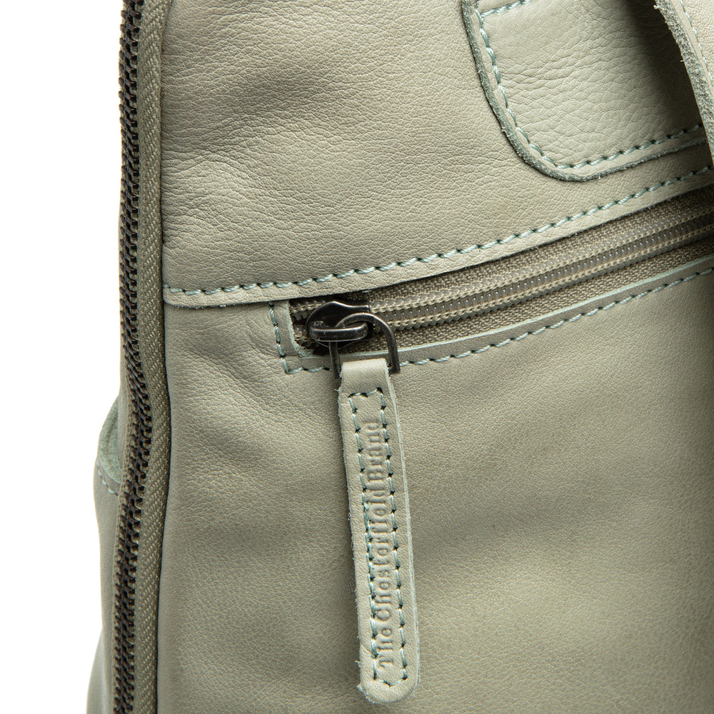 Leather Backpack Ocean Green Bern