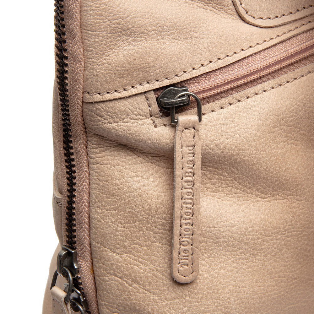 Leather Backpack Beige Bern
