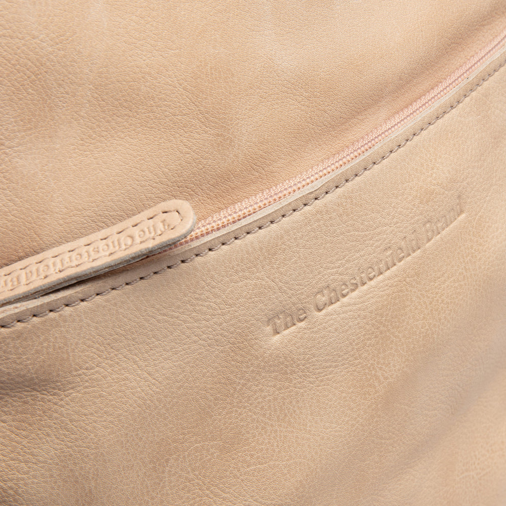 Leather Backpack Beige Bern