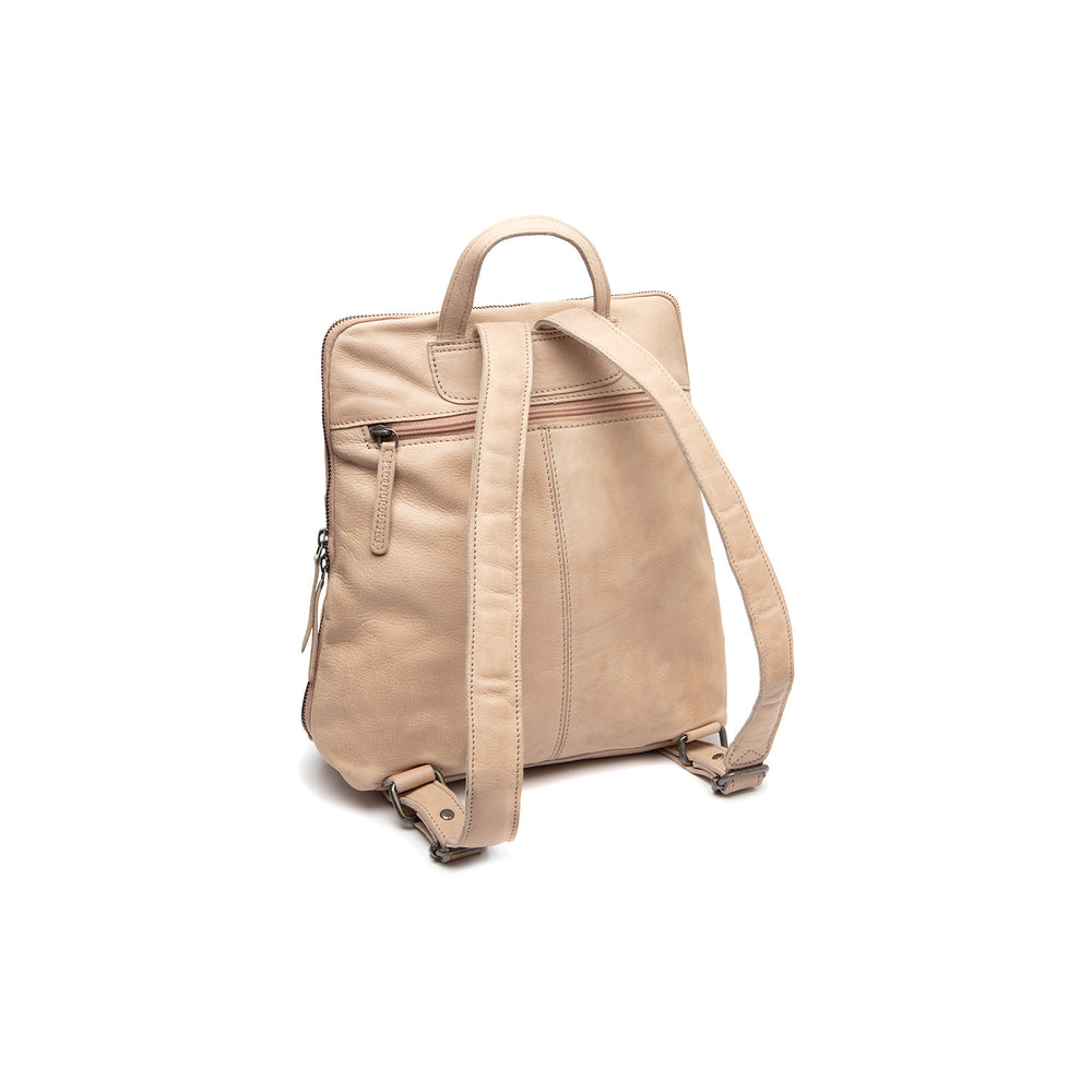 Leather Backpack Beige Bern
