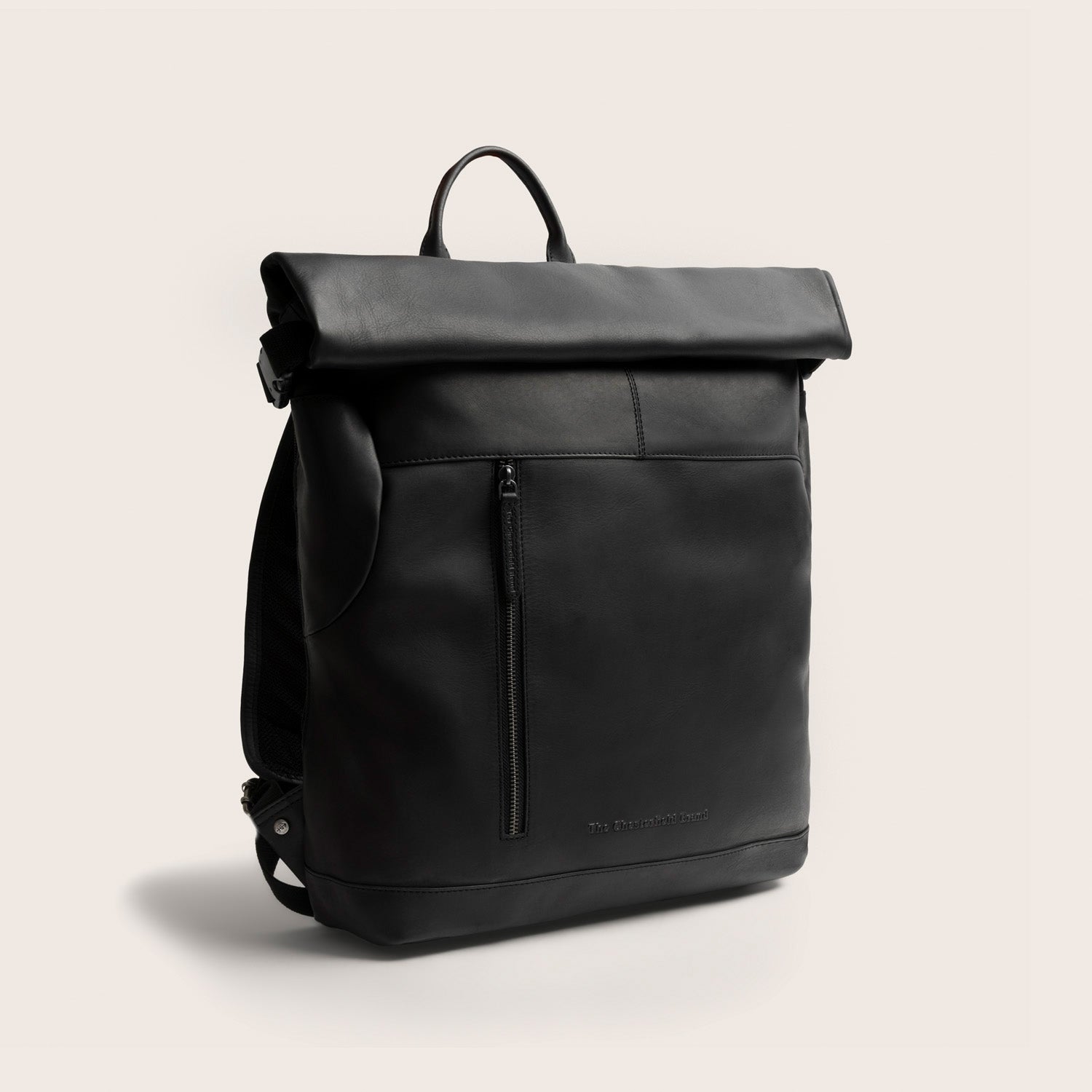 Leren Rolltop Rugzak Zwart Liverpool