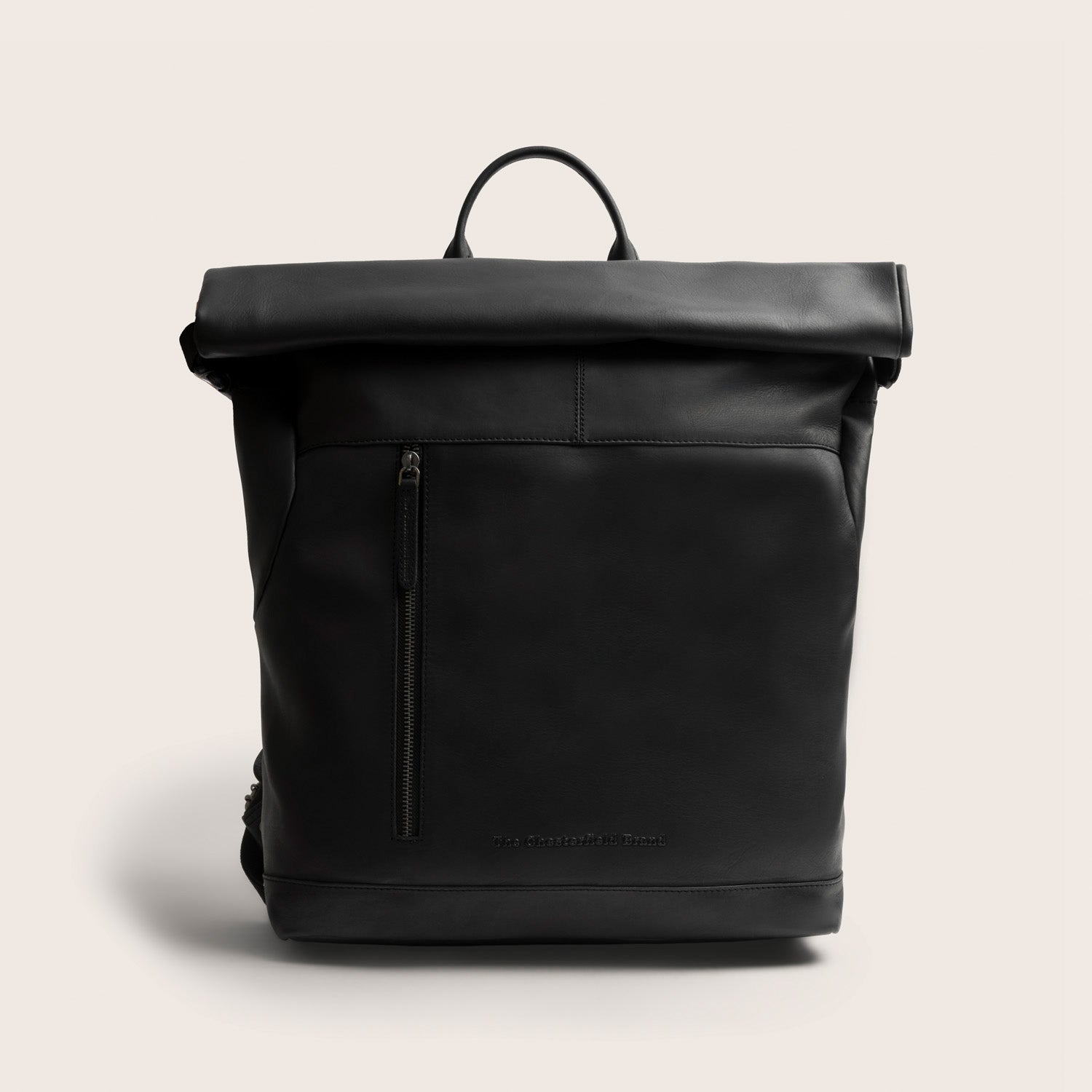 Leren Rolltop Rugzak Zwart Liverpool