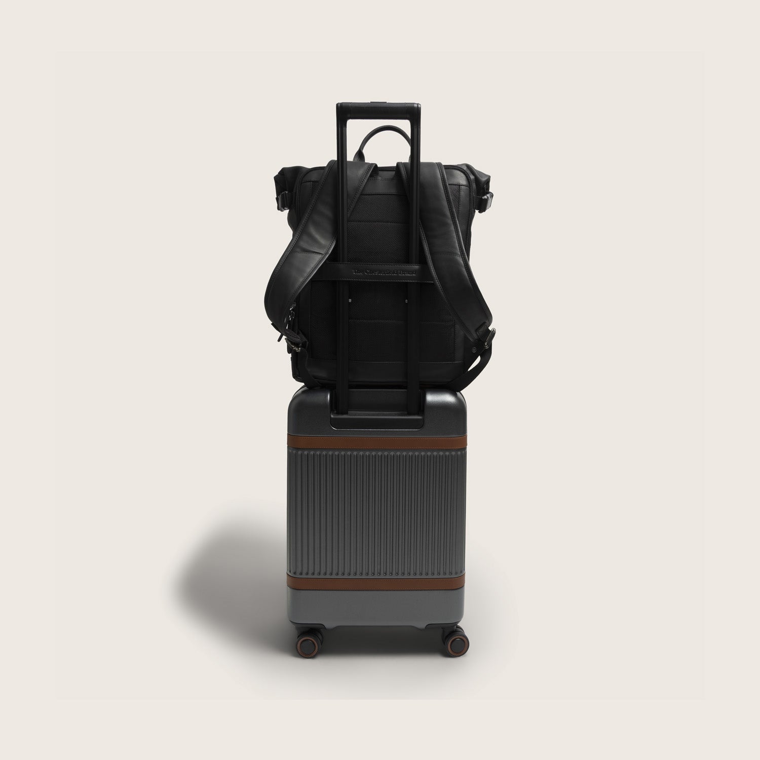 Leren Rolltop Rugzak Zwart Liverpool
