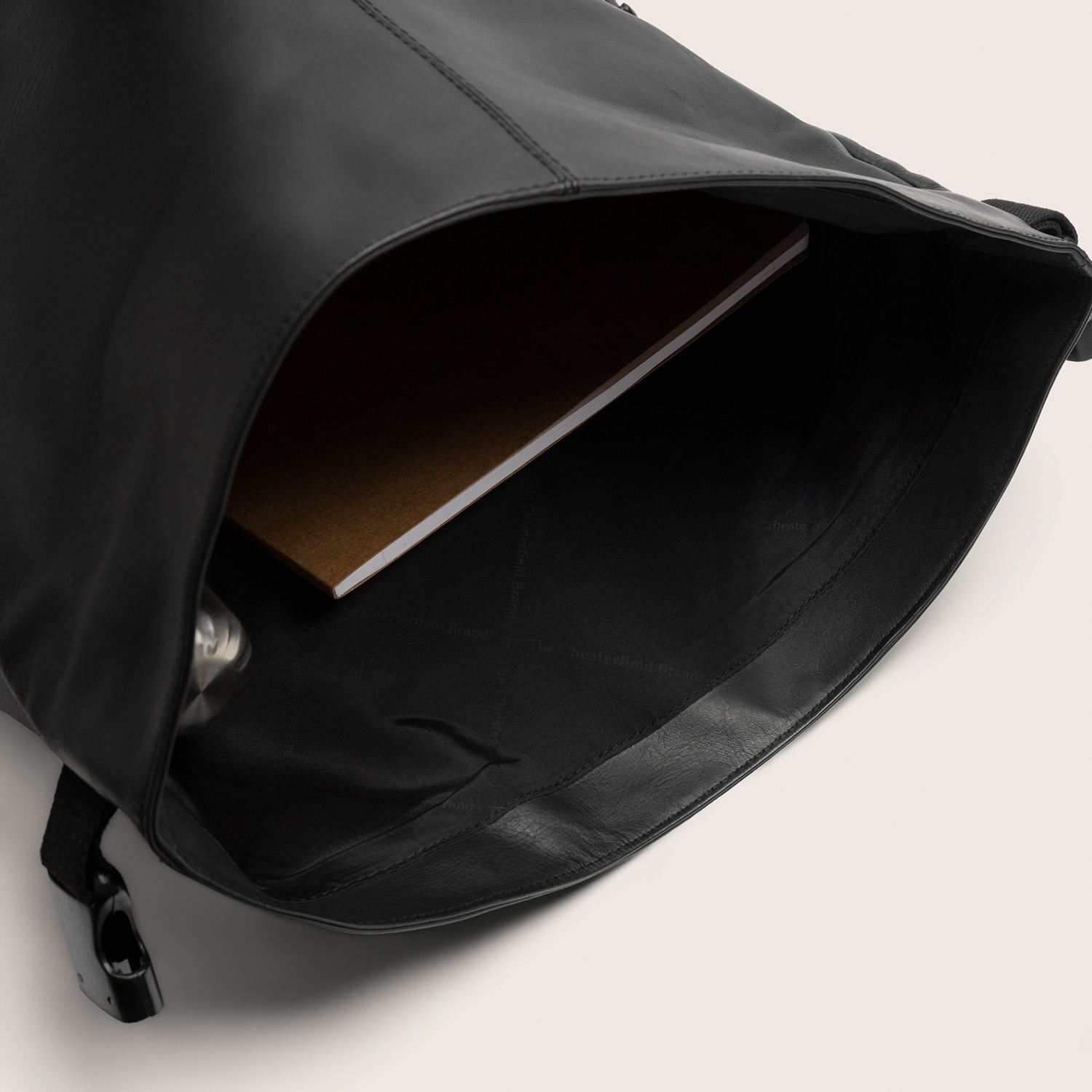 Leren Rolltop Rugzak Zwart Liverpool