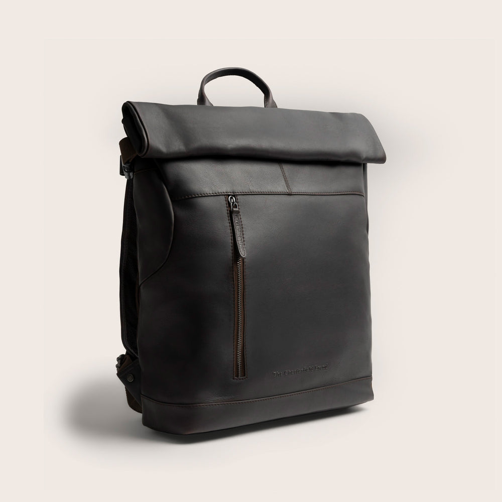 Leather Roll-top Backpack Brown Liverpool