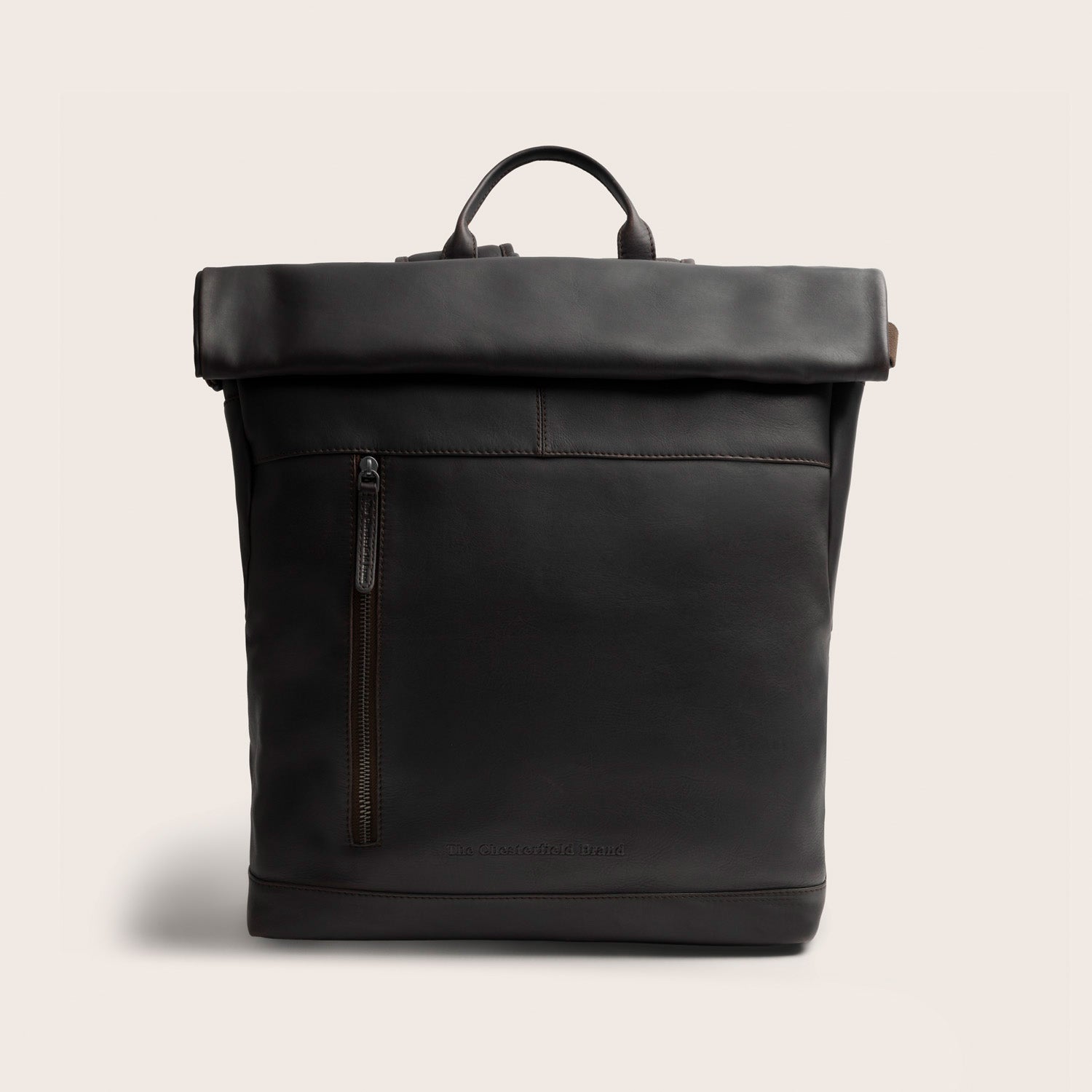 Sac à Dos Roll-top en Cuir Marron Liverpool