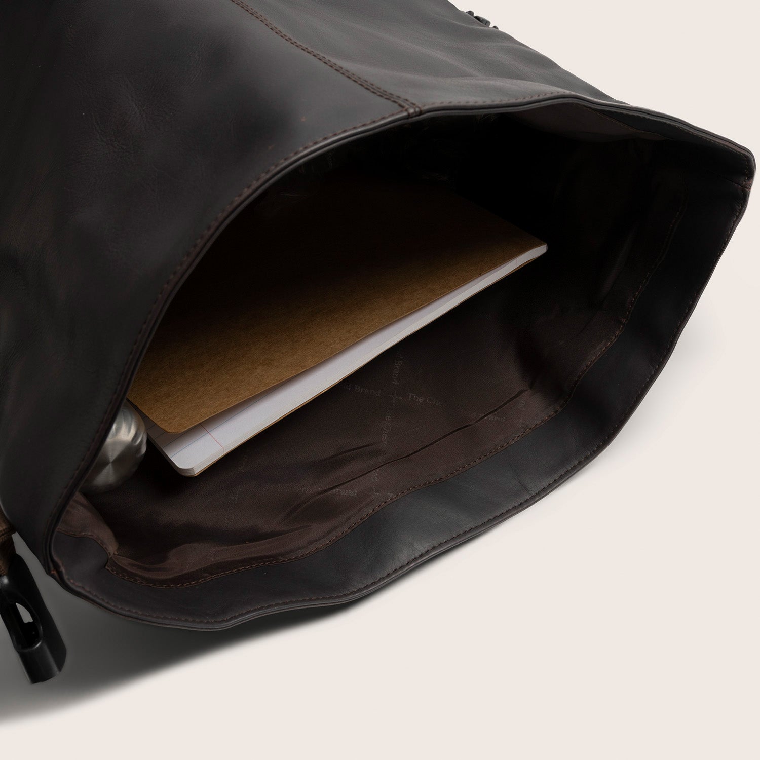 Sac à Dos Roll-top en Cuir Marron Liverpool