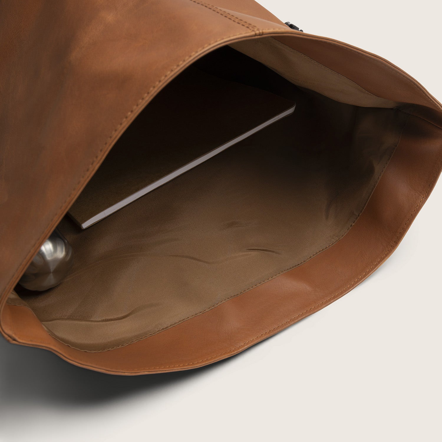 Leren Rolltop Rugzak Cognac Liverpool