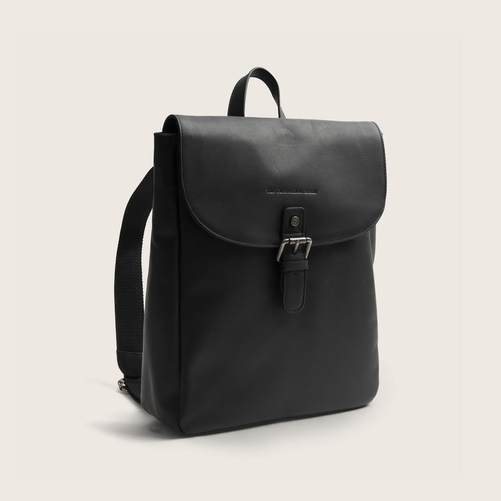 Leder Rucksack Schwarz Vermont