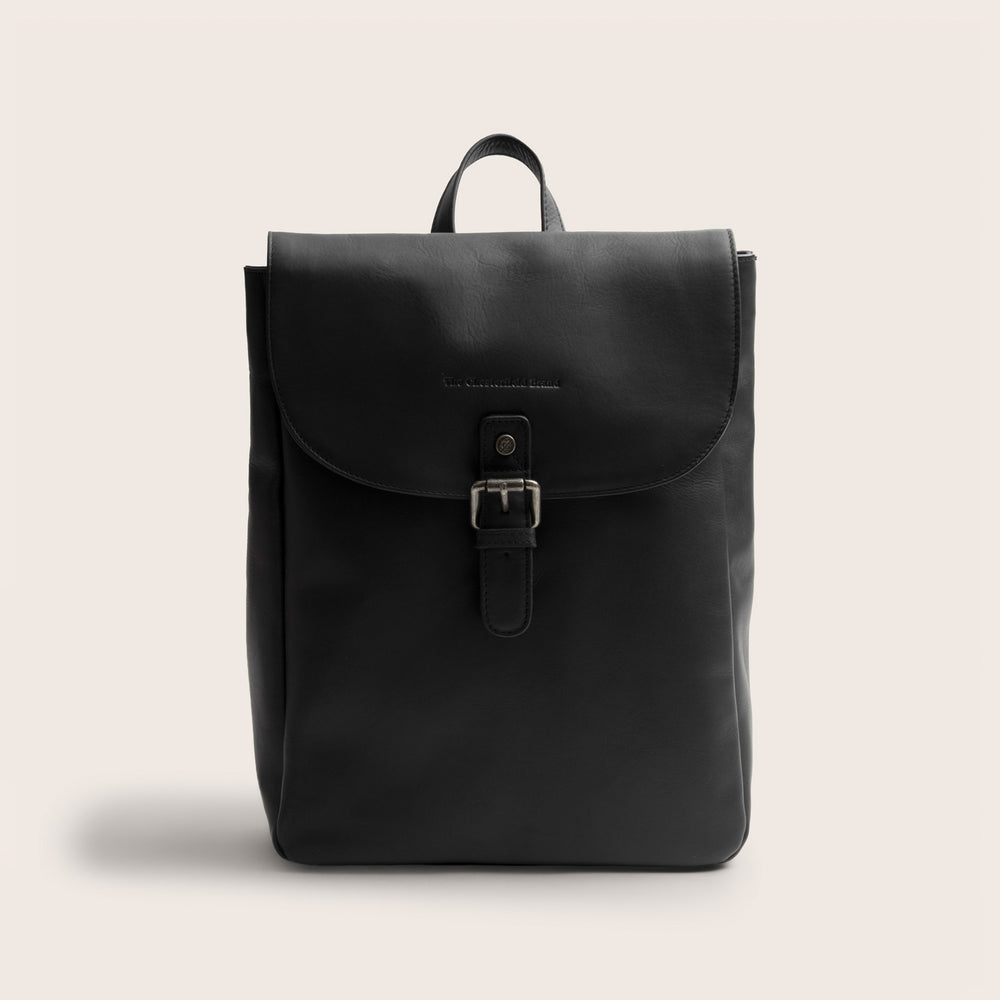 Leder Rucksack Schwarz Vermont