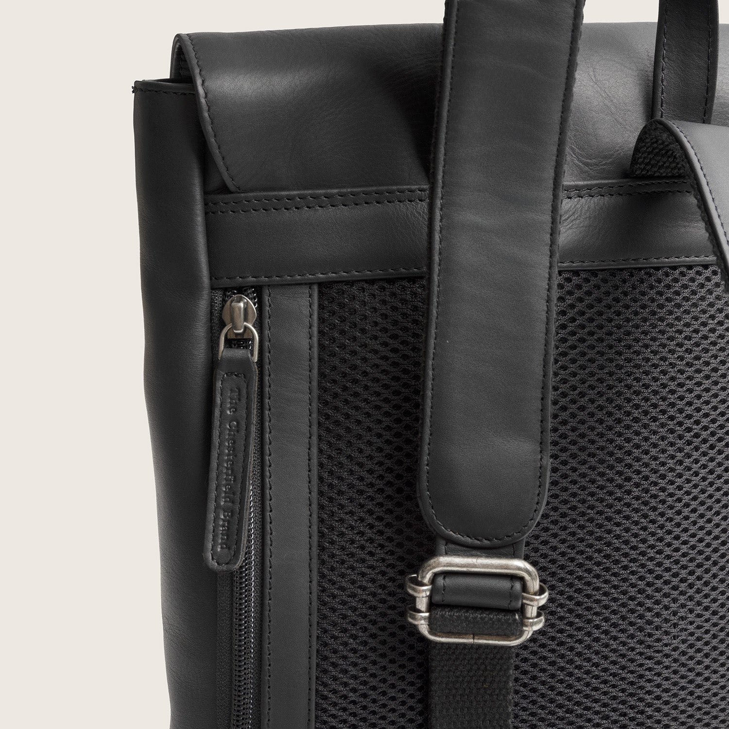 Leren Rugzak Zwart Vermont