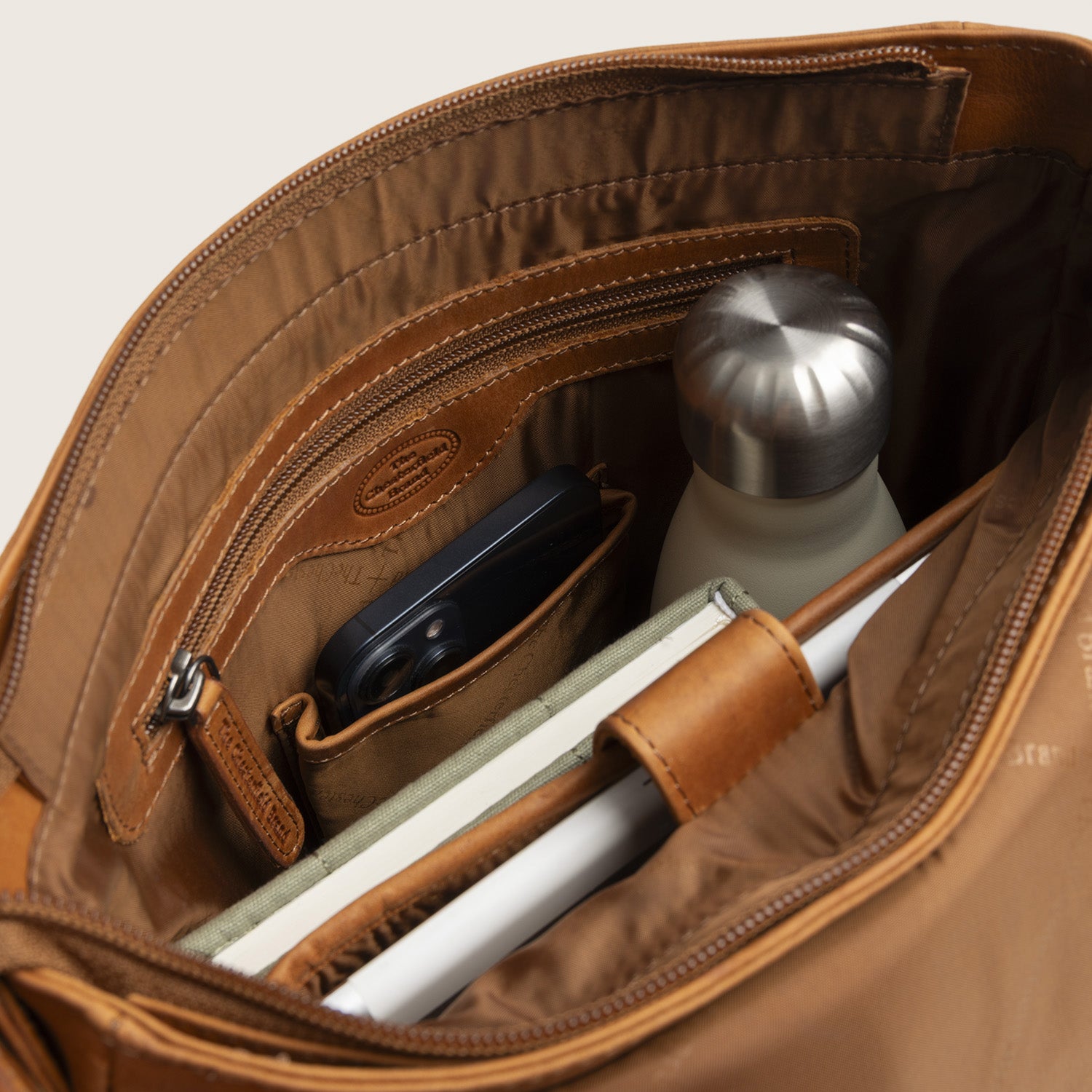 Leder Rucksack Cognac Vermont
