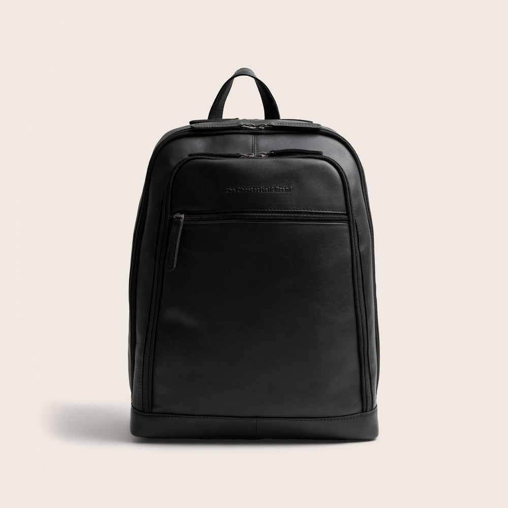 Sac à Dos Ordinateur en Cuir Noir Detroit