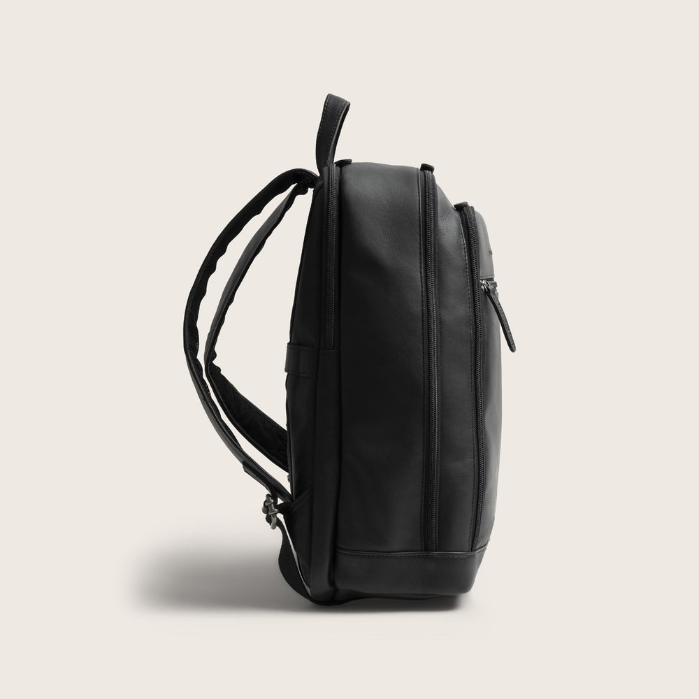 Sac à Dos Ordinateur en Cuir Noir Detroit