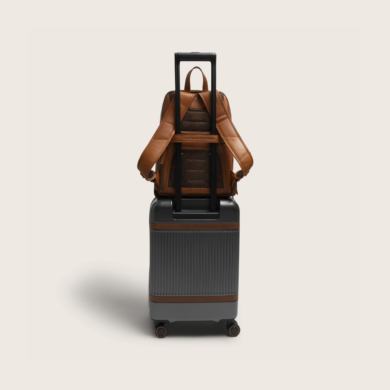 Leren Laptoprugzak Cognac Detroit