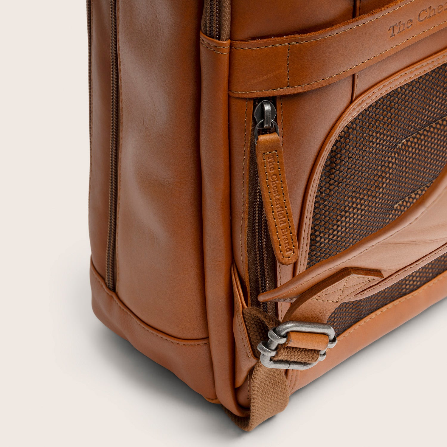 Leren Laptoprugzak Cognac Detroit