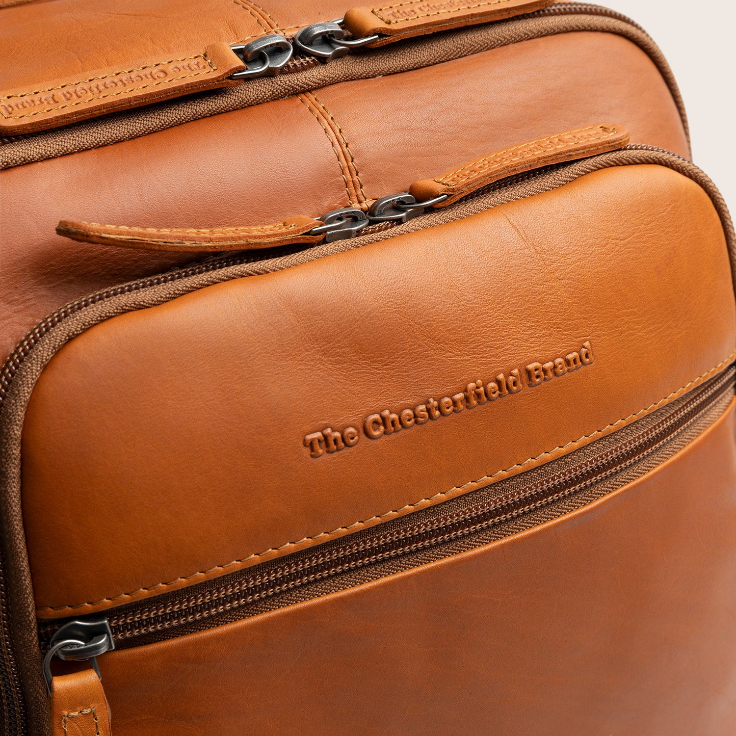 Leren Laptoprugzak Cognac Detroit