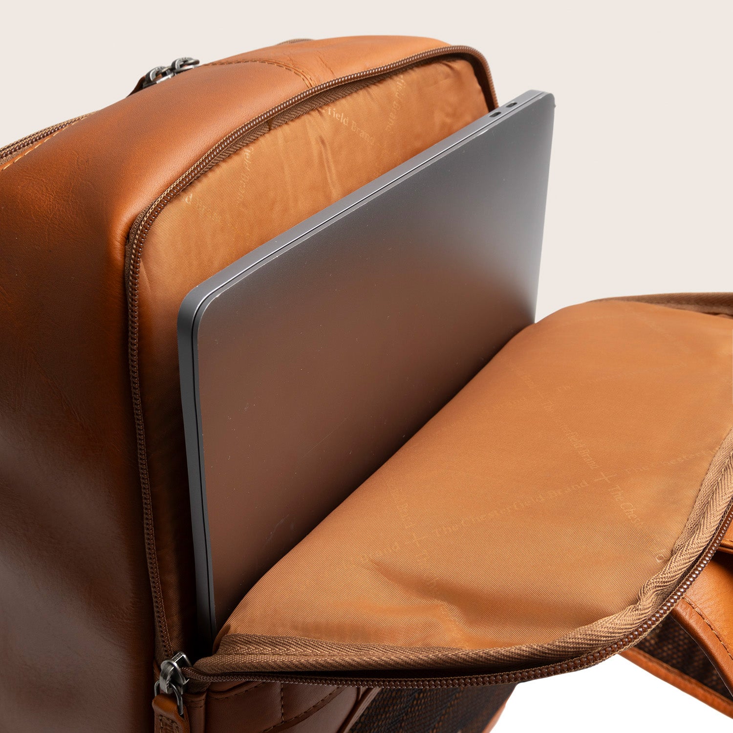 Leren Laptoprugzak Cognac Detroit