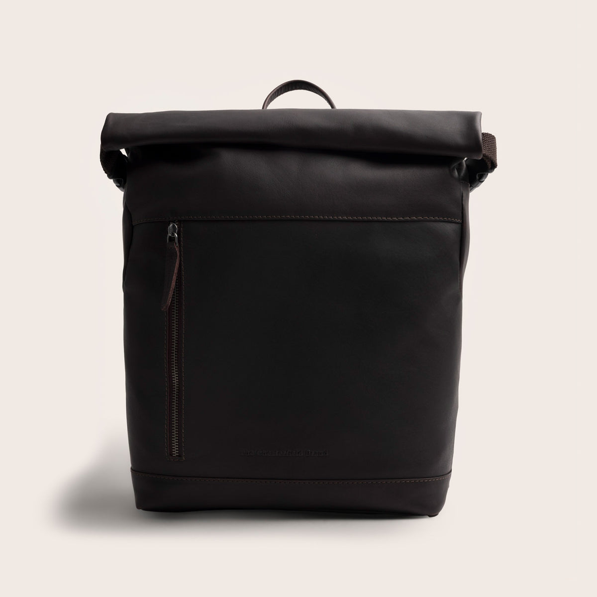 Leder Rolltop Rucksack Braun Mazara