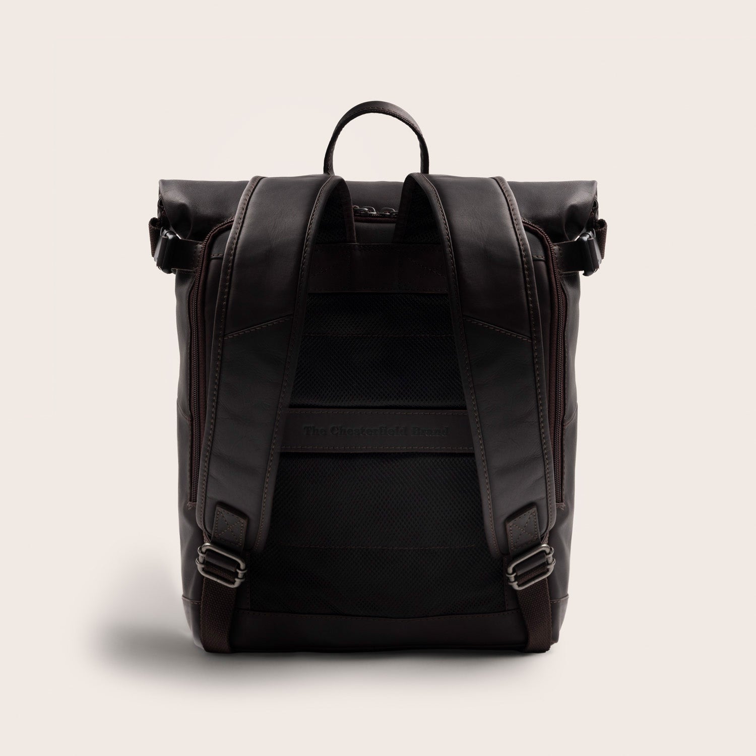 Leder Rolltop Rucksack Braun Mazara