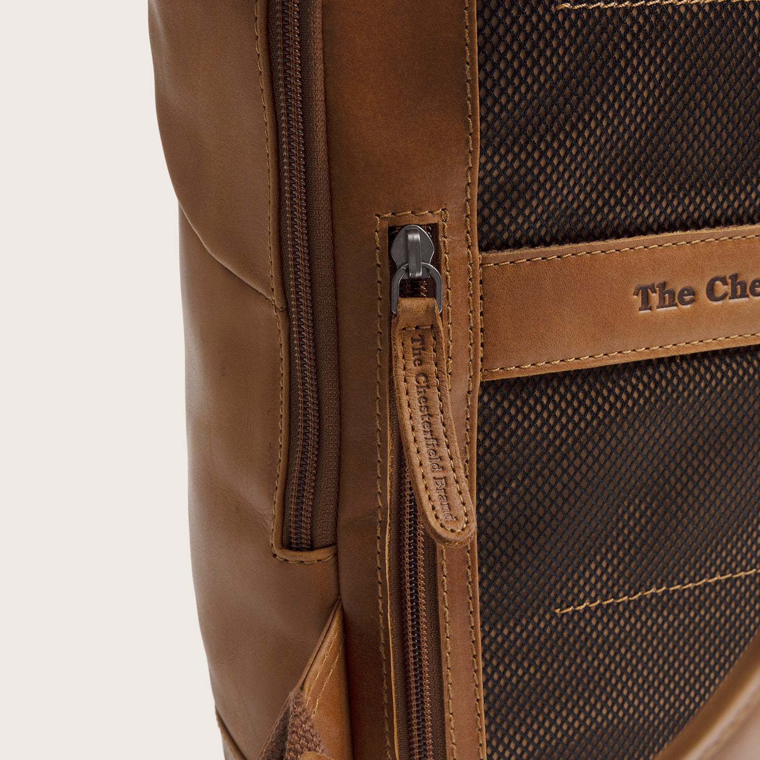 Leren Rolltop Rugzak Cognac Mazara