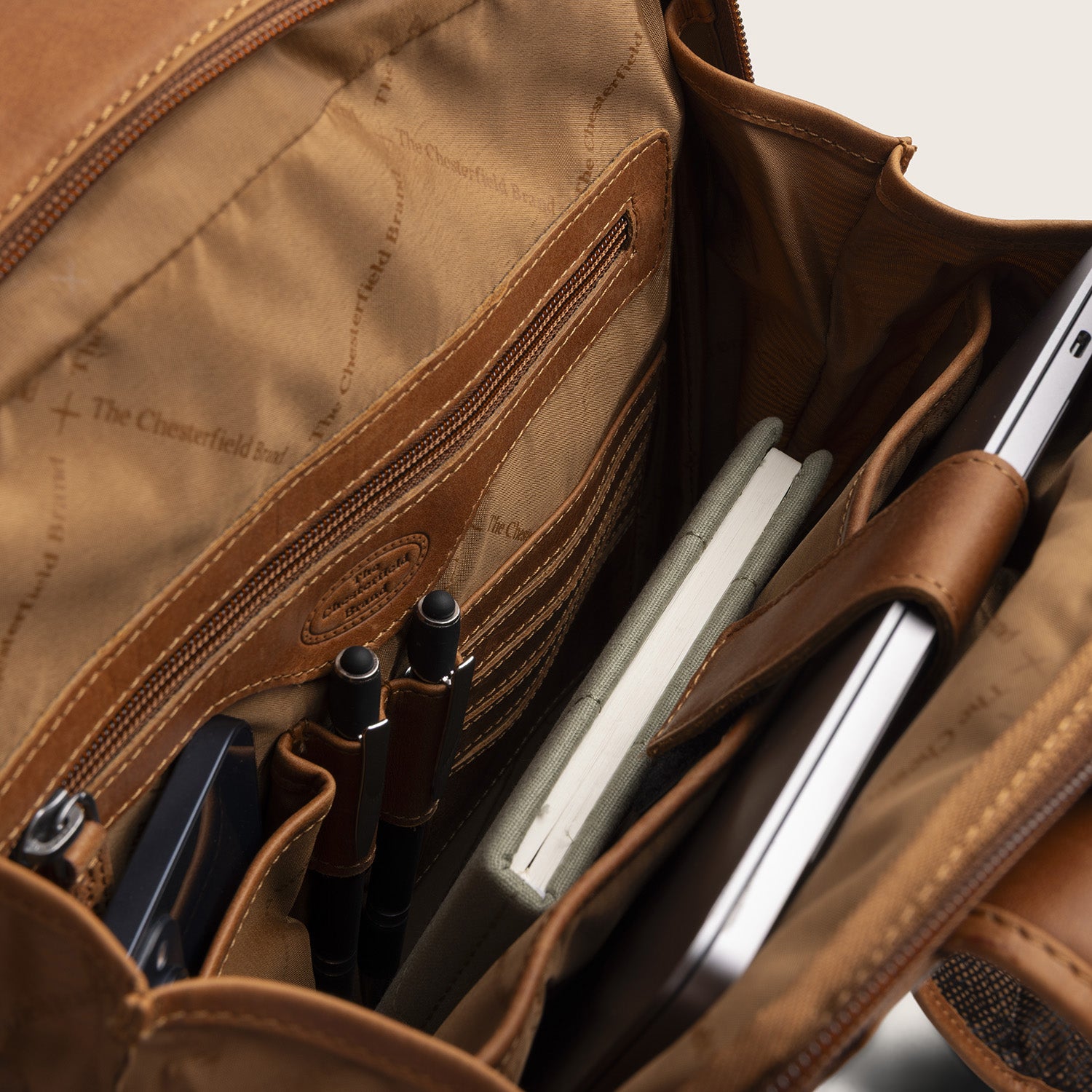 Leren Rolltop Rugzak Cognac Mazara
