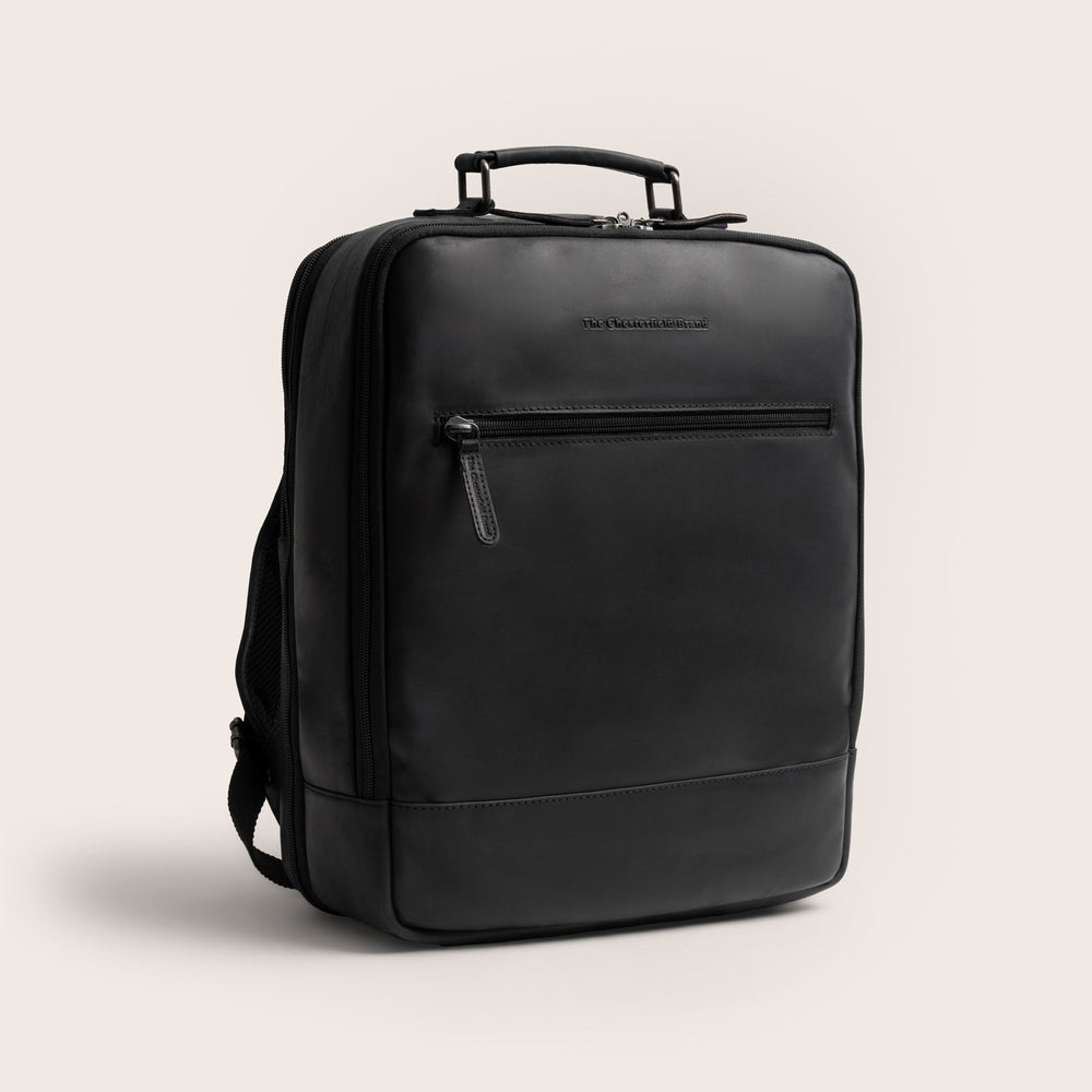 Leather Travel Backpack Black Jamaica