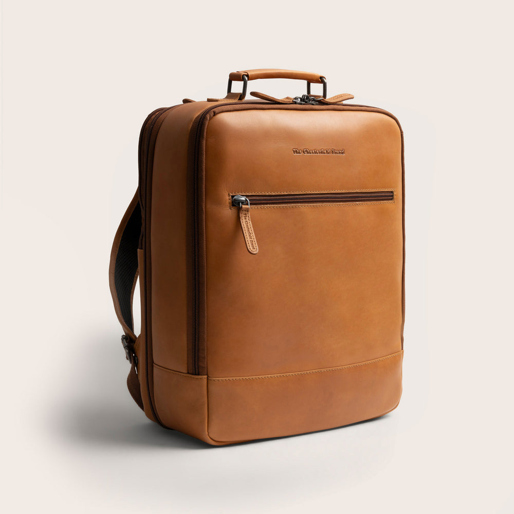 Leather Travel Backpack Cognac Jamaica