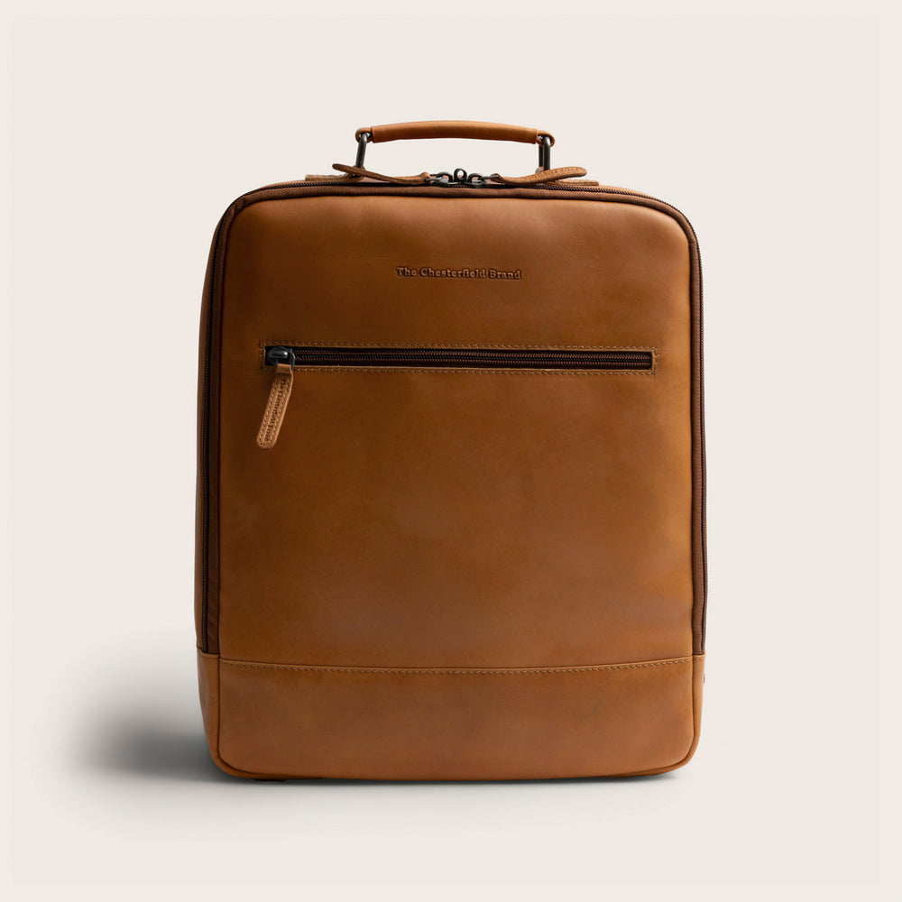 Leather Travel Backpack Cognac Jamaica