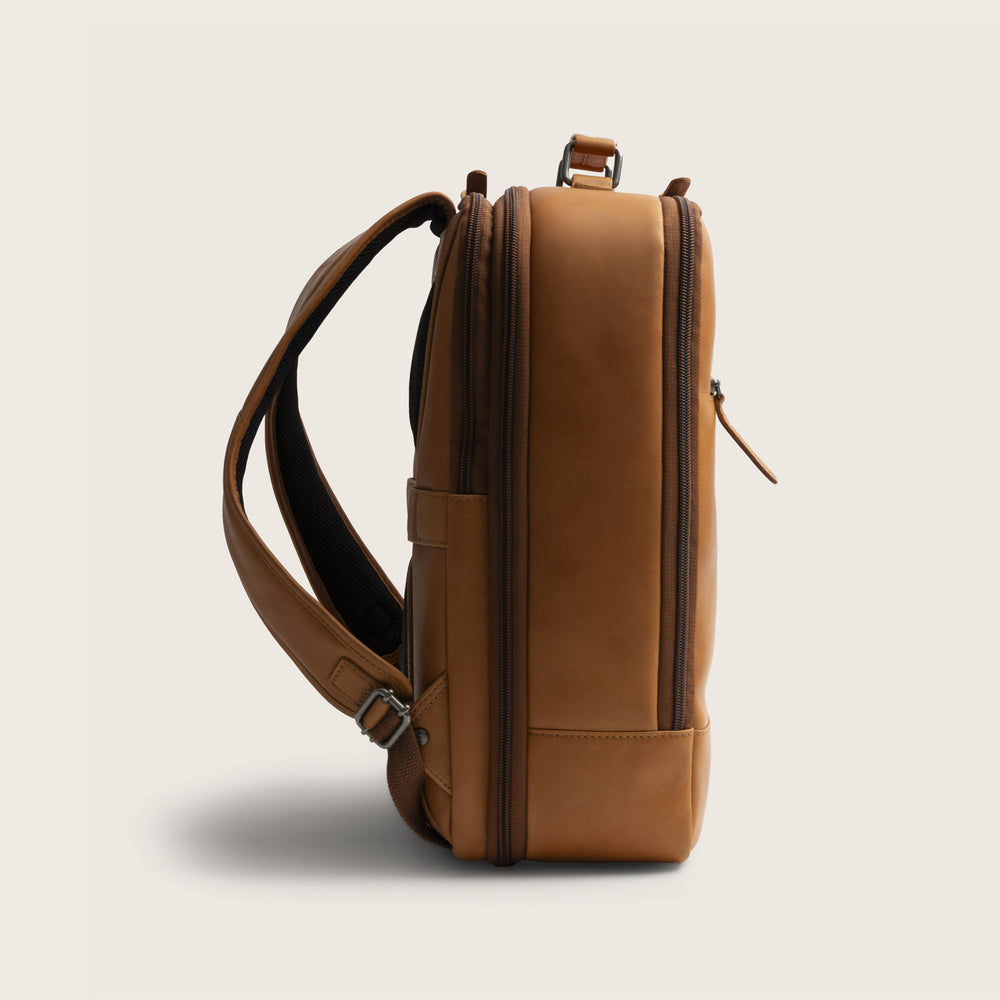 Leather Travel Backpack Cognac Jamaica
