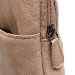 Leren Sling Bag Beige Cambridge