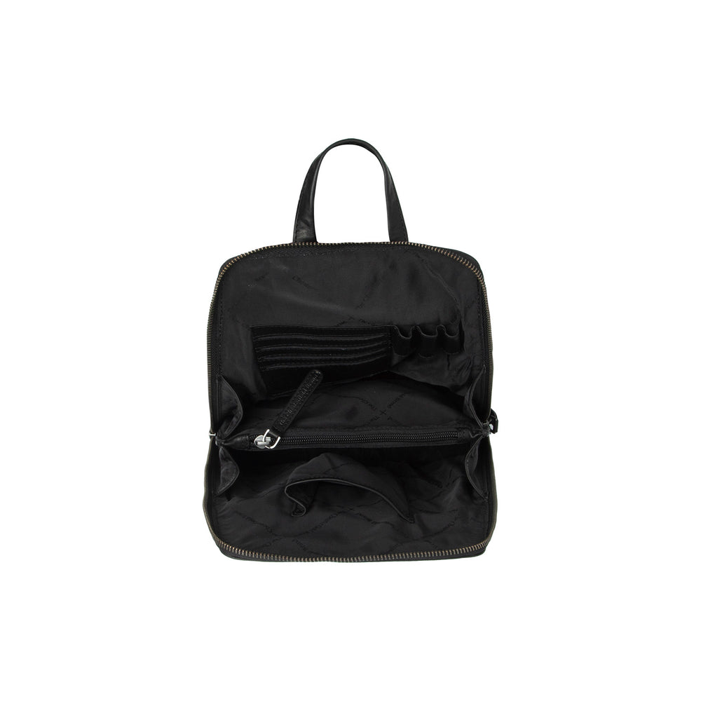 Sac à Dos en Cuir Noir Linford