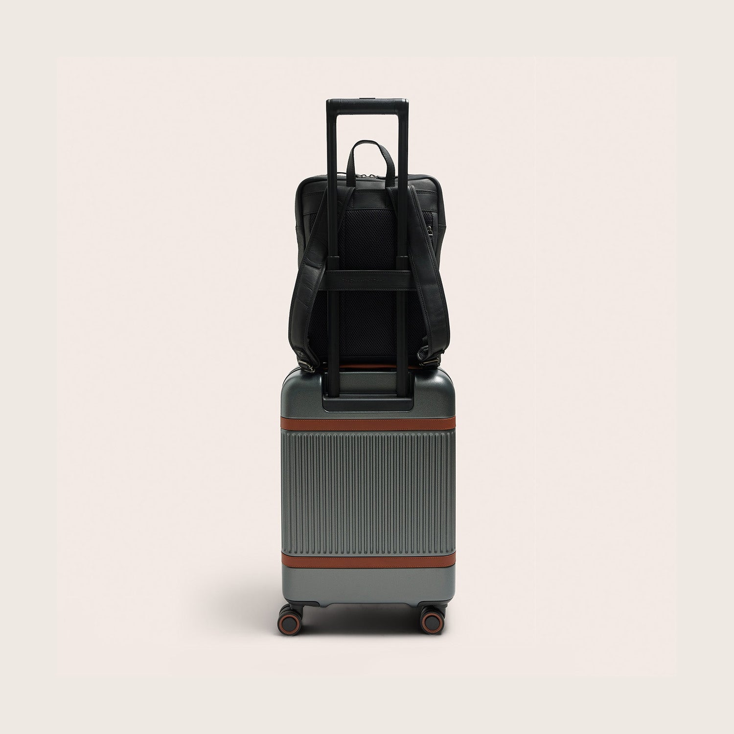 Leren Laptoprugzak Zwart Jasper