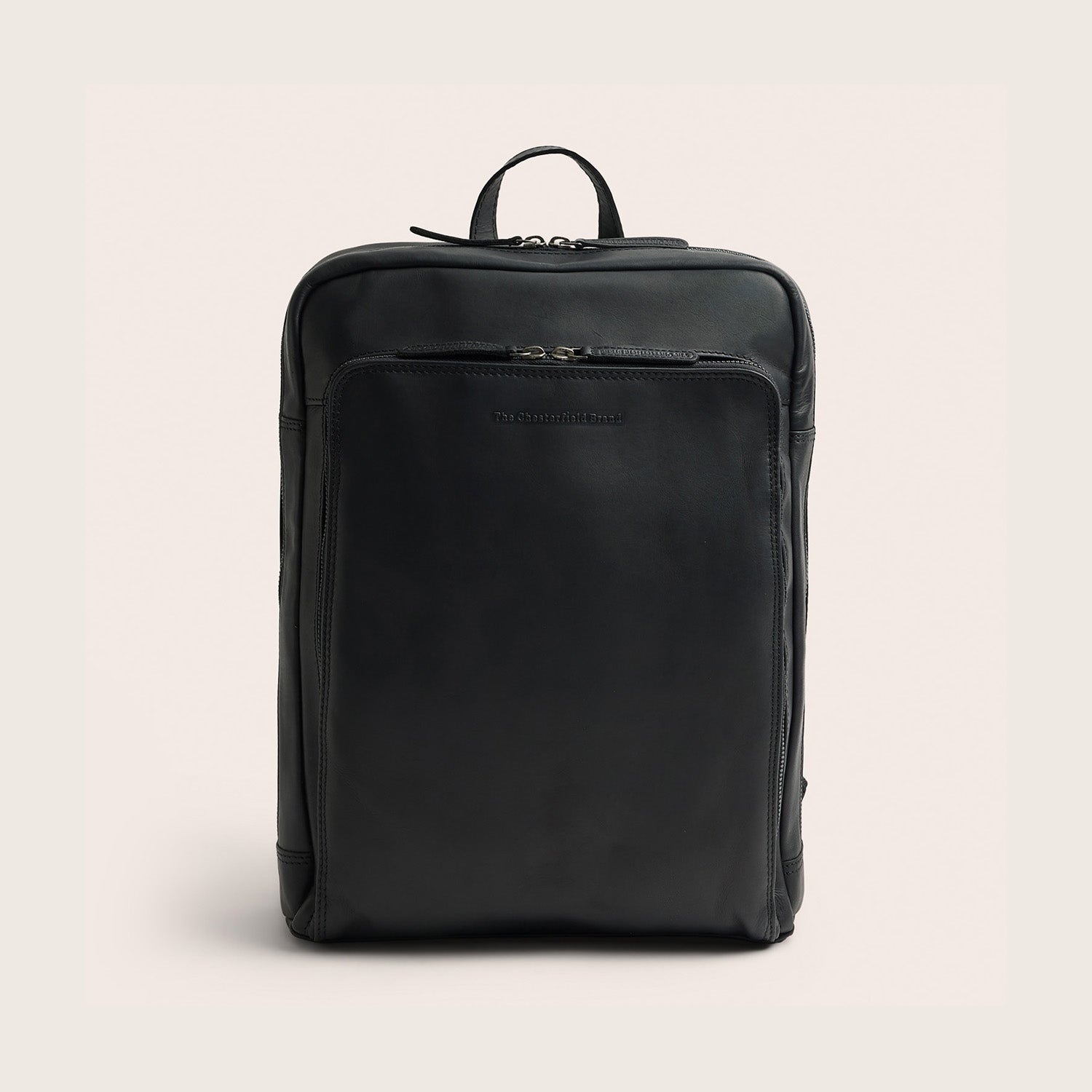Leren Laptoprugzak Zwart Jasper