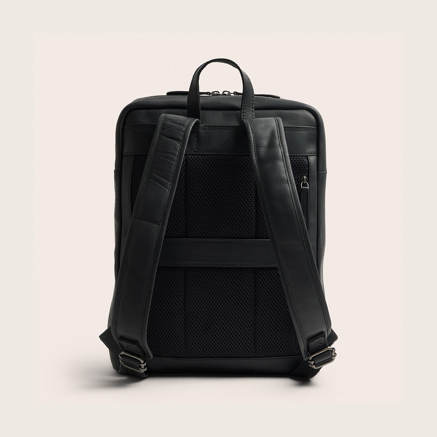 Leren Laptoprugzak Zwart Jasper