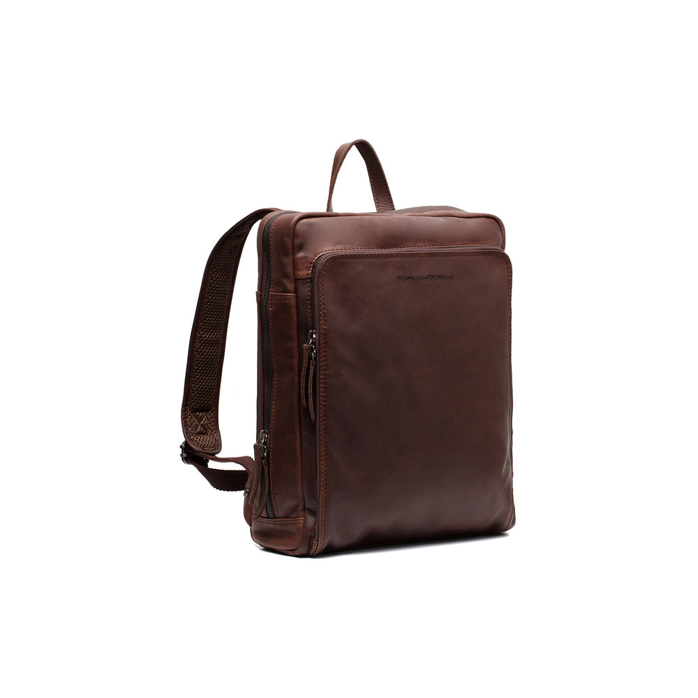 Leather Laptop Backpack Brown Jasper