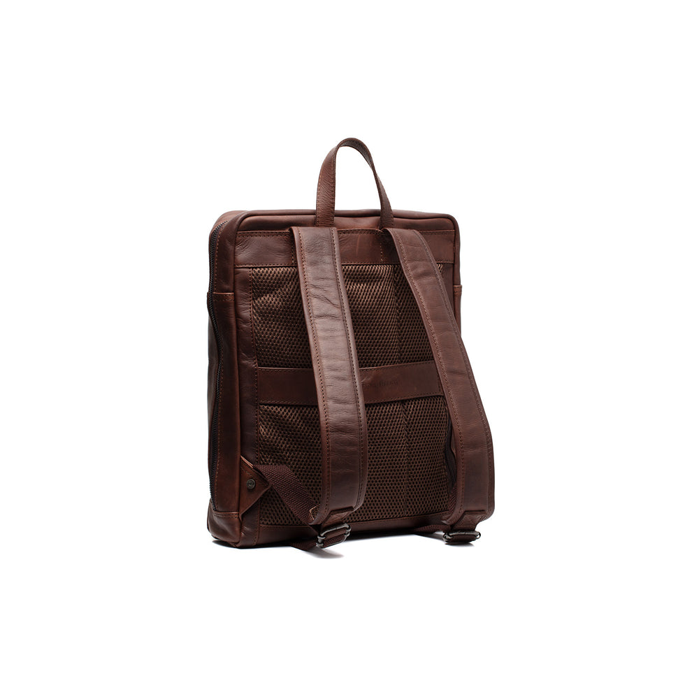 Leather Laptop Backpack Brown Jasper
