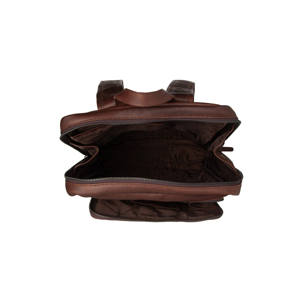 Leather Laptop Backpack Brown Jasper