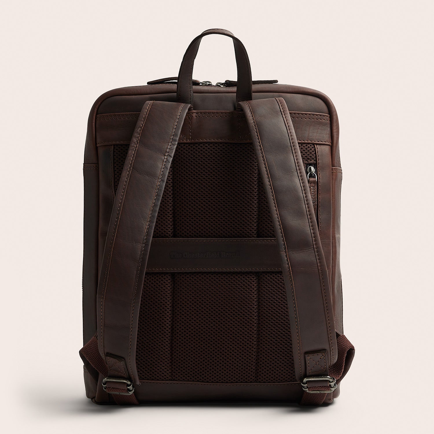 Leather Laptop Backpack Brown Jasper