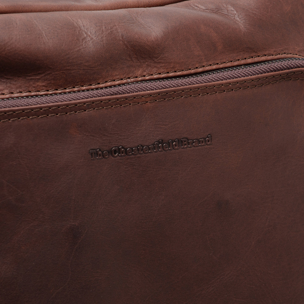 Leather Laptop Backpack Brown Jasper