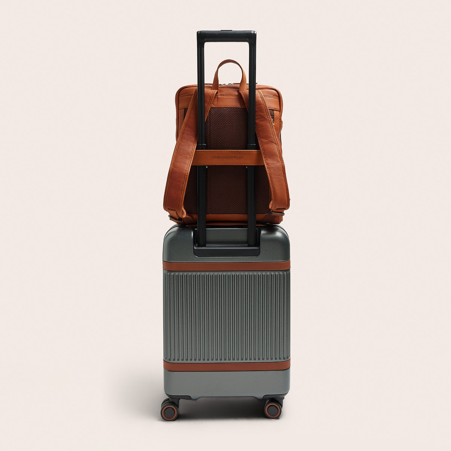 Leather Laptop Backpack Cognac Jasper