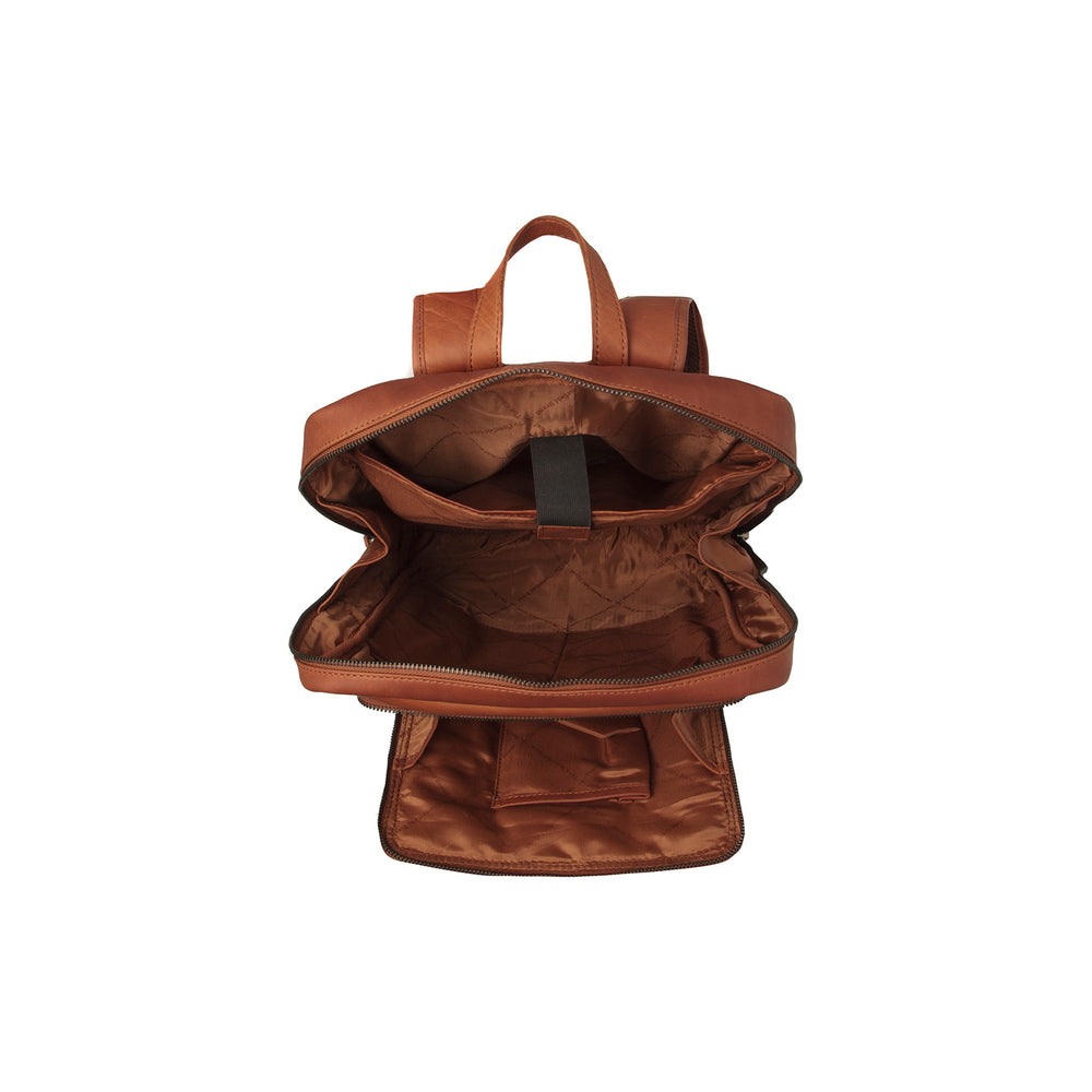 Leather Laptop Backpack Cognac Jasper