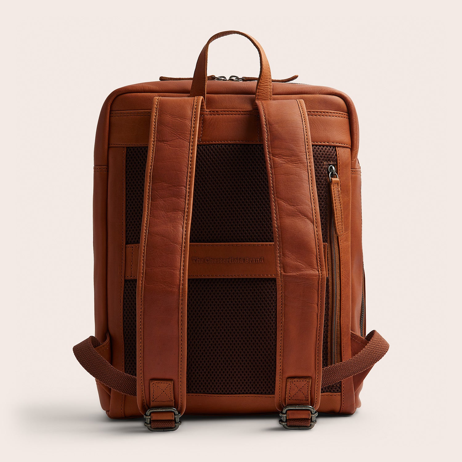 Leather Laptop Backpack Cognac Jasper