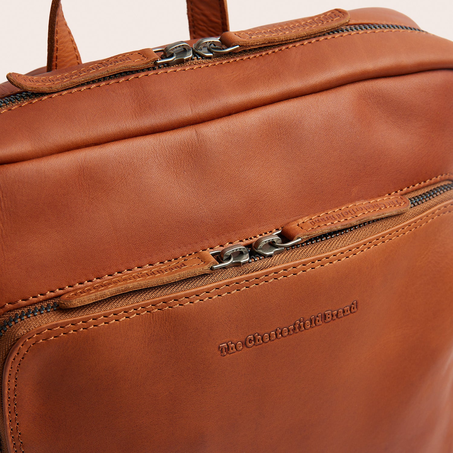 Leather Laptop Backpack Cognac Jasper
