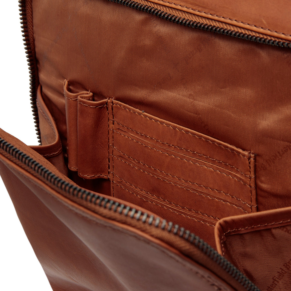 Leather Laptop Backpack Cognac Jasper