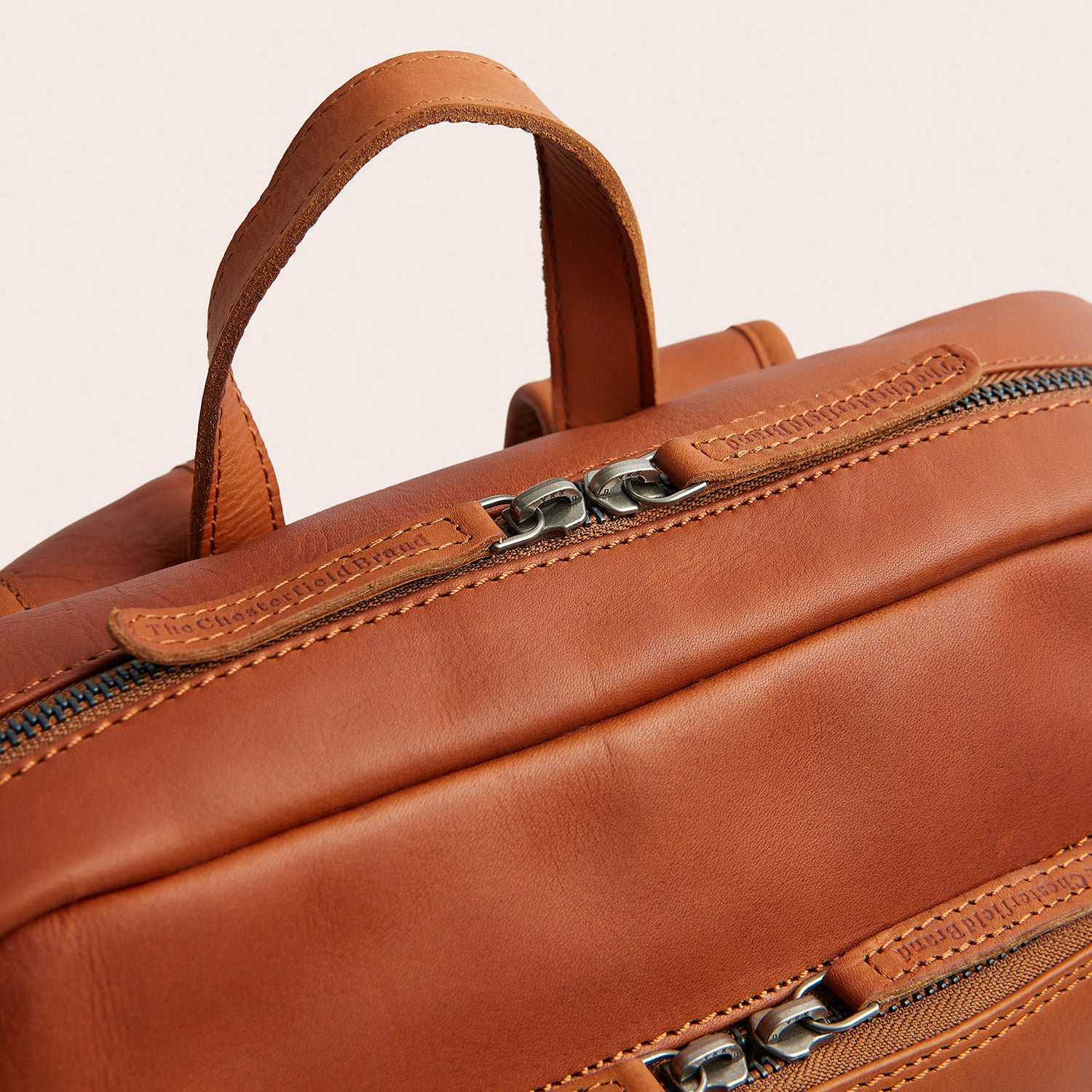 Leather Laptop Backpack Cognac Jasper