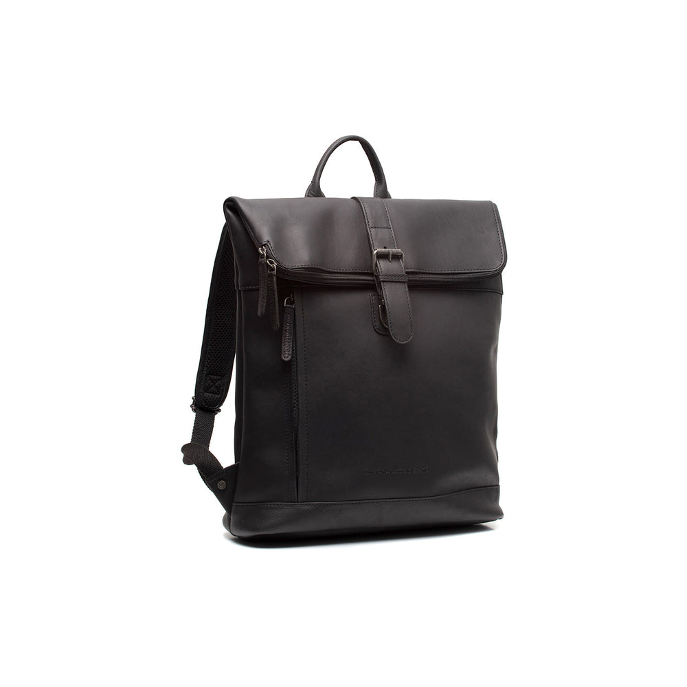Leder Laptop Rucksack Schwarz Larsson